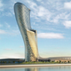 Illustration for article titled Capital Gate Tower is Four Times as Crooked as the Leaning Tower of Pisa